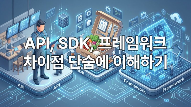 API, SDK, 프레임워크 차이점 완벽 정리 (초보자용 가이드)