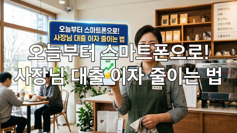 개인사업자 대출 갈아타기, 오늘부터 스마트폰으로 5분 만에 해결!