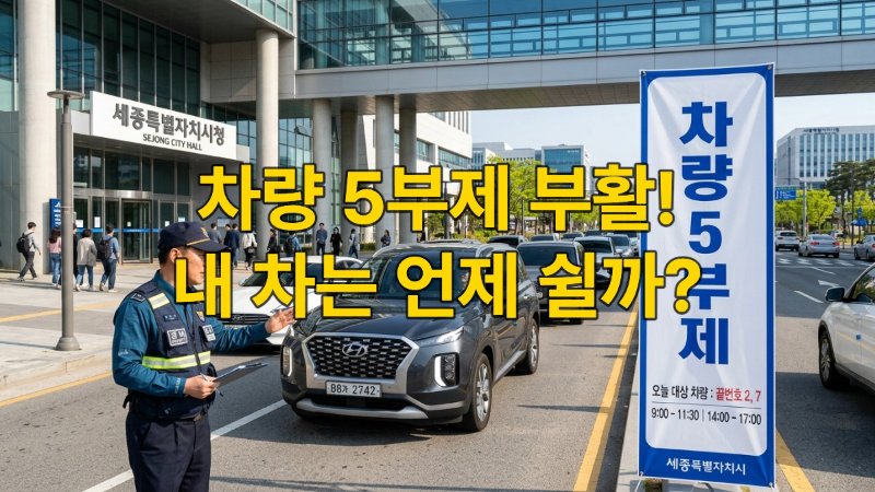 2026년 3월 24일 전격 시행! 공공기관 차량 5부제 대상 및 예외 차량 총정리