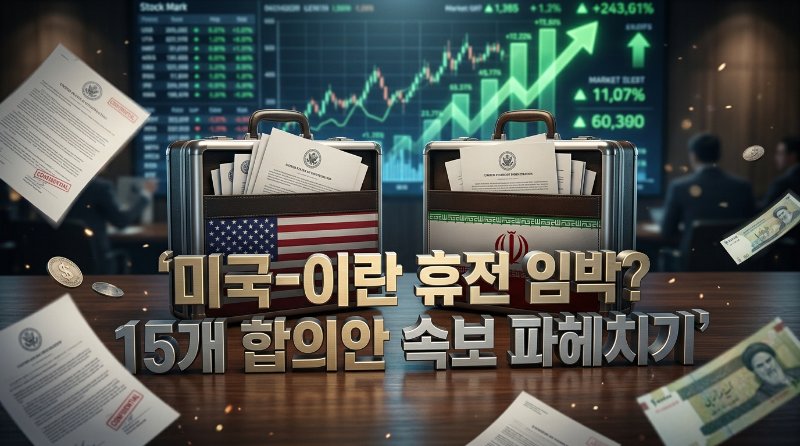 중동 전쟁 끝날까? 미국-이란 15개 휴전 합의안 속보 전격 분석