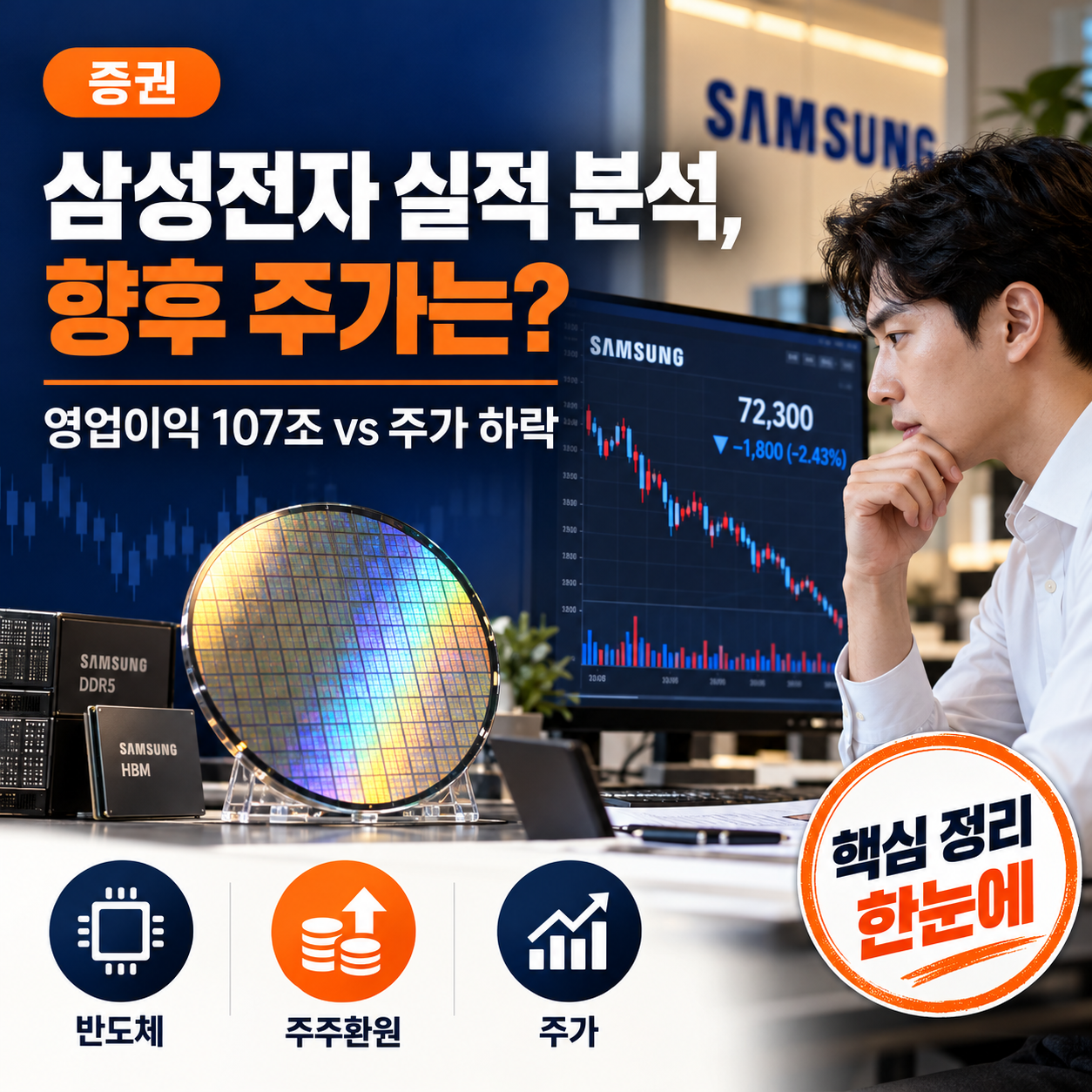 삼성전자 3분기 실적 분석과 향후 주가 전망을 담은 인포그래픽 썸네일